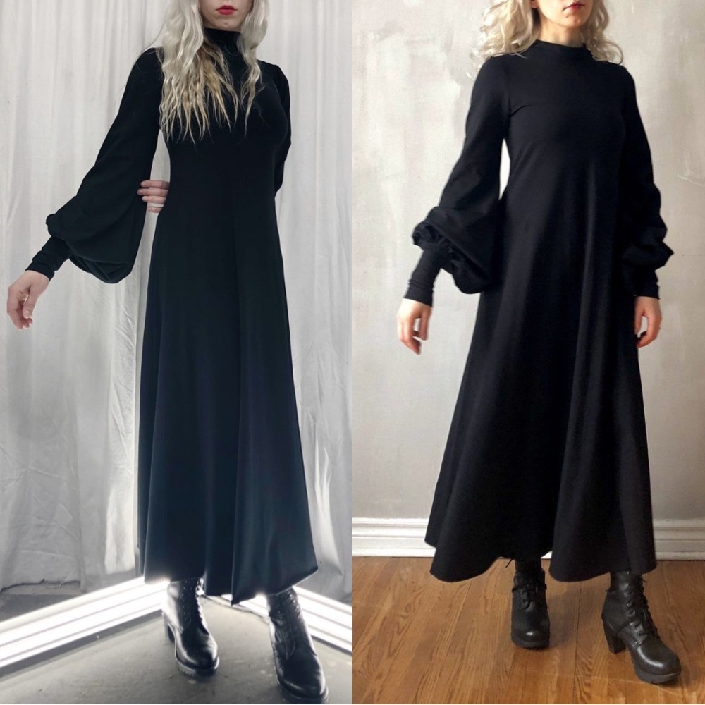 *SOLD* Nuit Atelier Bishop Sleeve Midi Dress